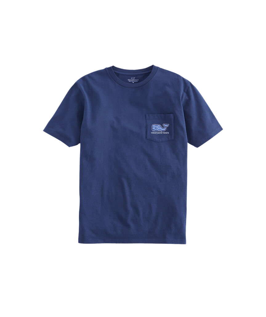 OUTLET Fish Checkers Whale Short-Sleeve Pocket Tee