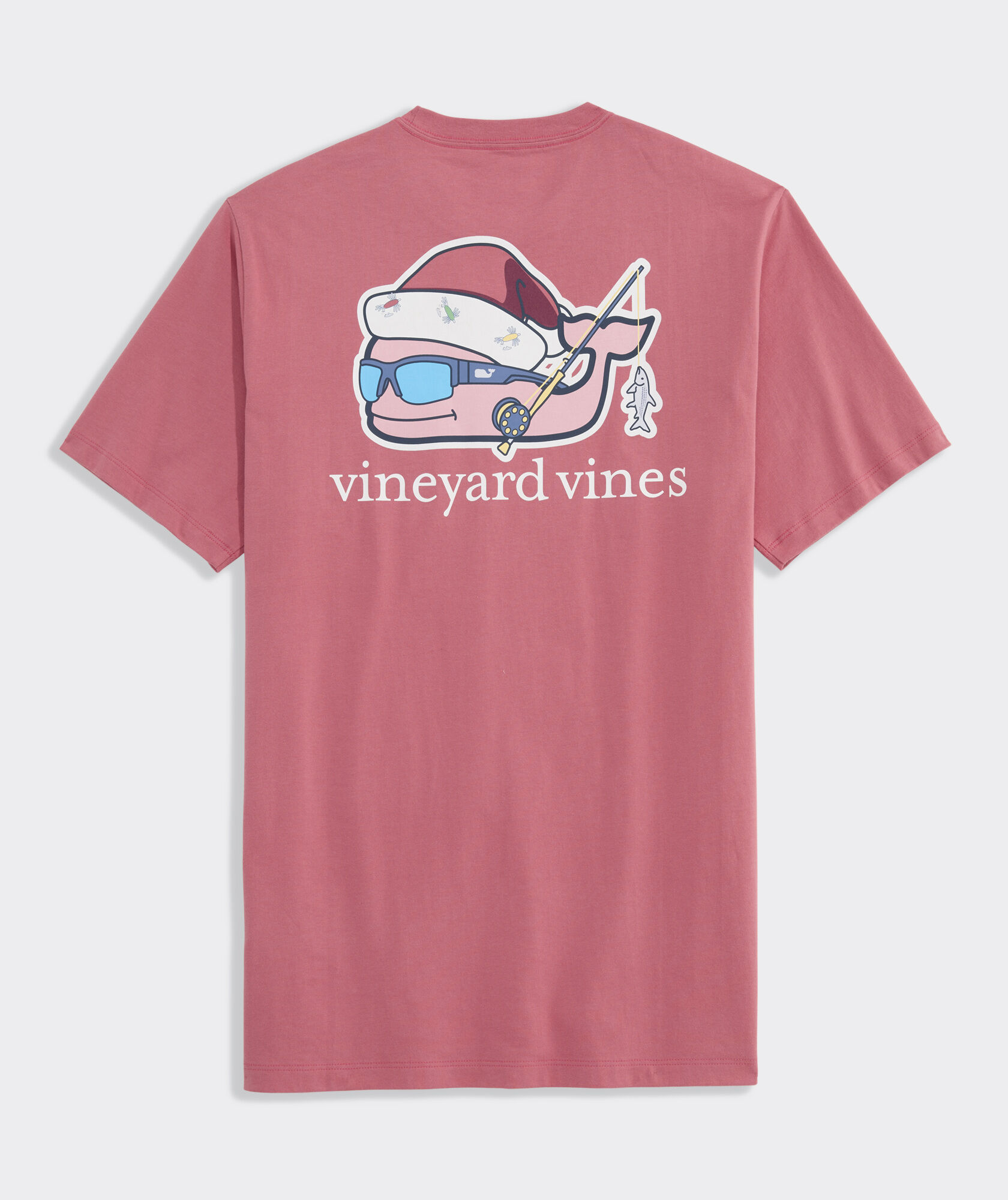 Fishing Santa Whale Short-Sleeve Pocket Tee