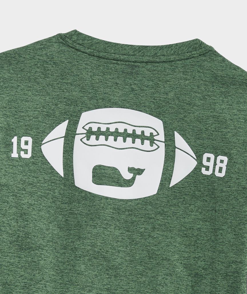 Boys' Vineyard Vines Football Long-Sleeve Harbor Performance Tee