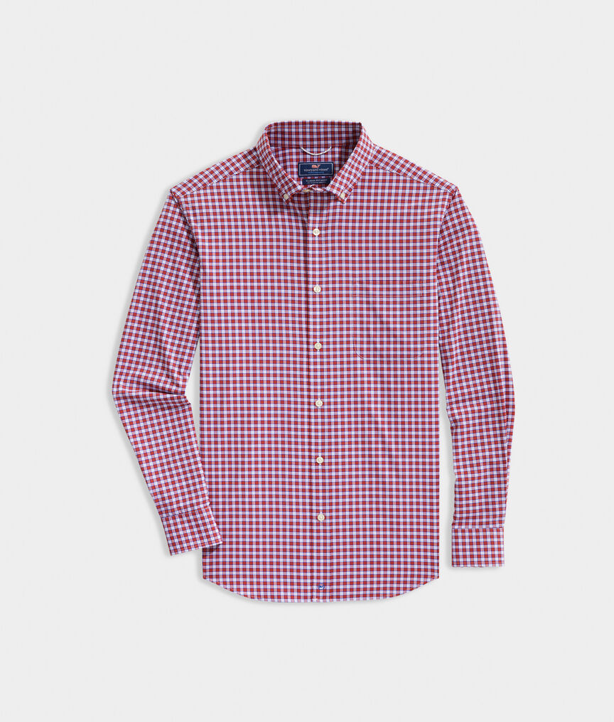 Classic Fit Plaid On-The-Go Shirt in Performance Nylon