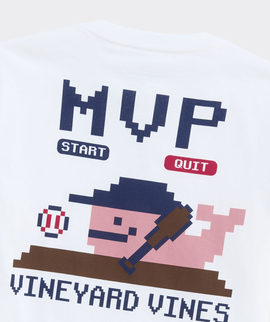 Boys' Baseball Pixel Whale Short-Sleeve Pocket Tee