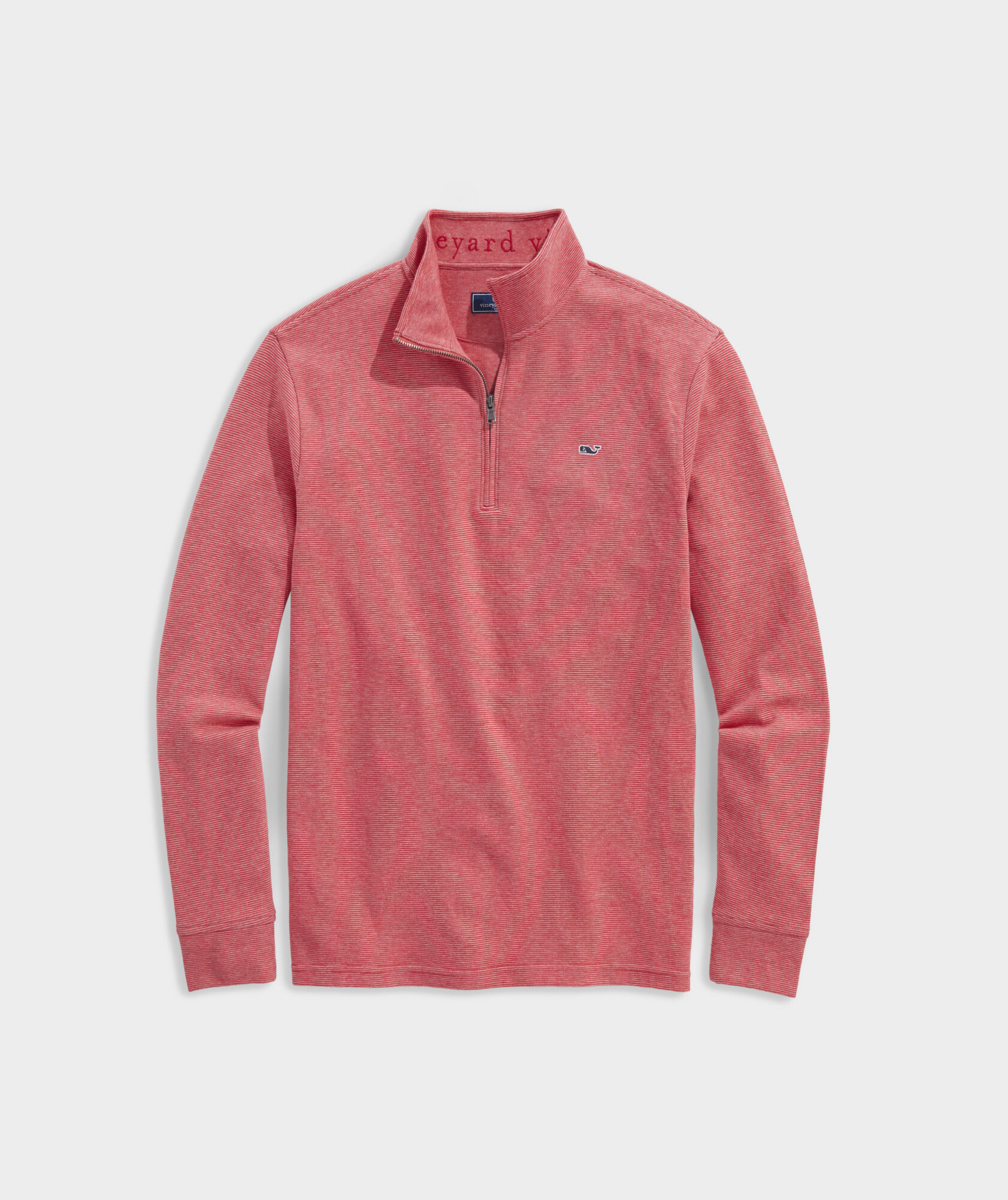 thumbnail interactive-video image 1 of Vineyard Vines Breton Stripe Saltwater Quarter-Zip, Timber, Large 1 of 11