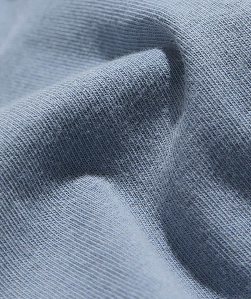 Women's Garment-Dyed Vintage Whale Long-Sleeve Pocket Tee