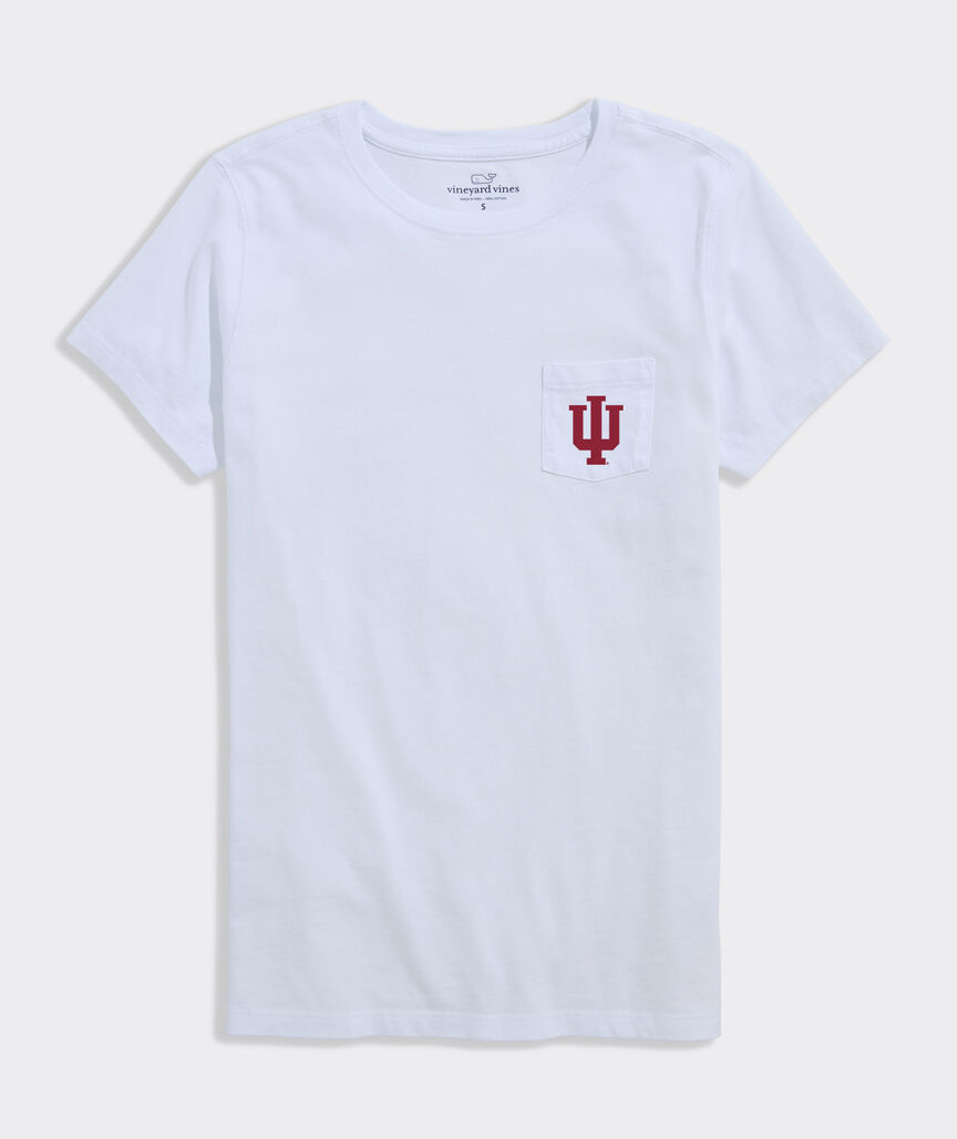 Indiana University Women's Football Whale Short-Sleeve Pocket Tee
