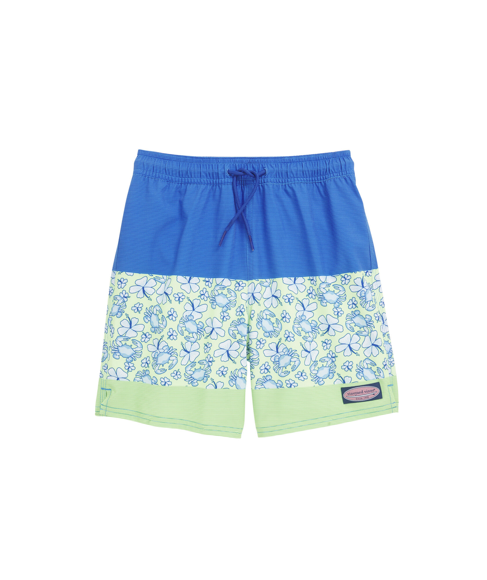 OUTLET Boys' Vintage Crab Striped Chappy Trunks