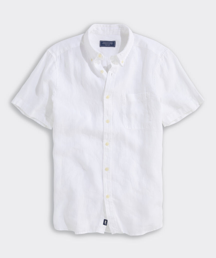 Surfside Solid Linen Short-Sleeve Shirt