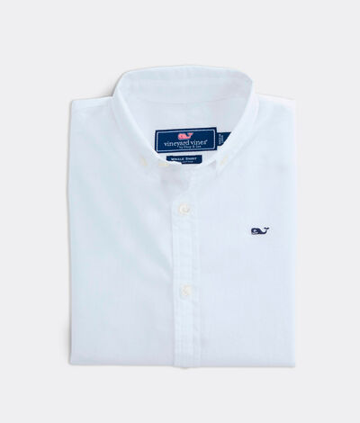 Vineyard Vines Boys' Cotton Solid Shirt (White) (Size: 2T) (100% Cotton)