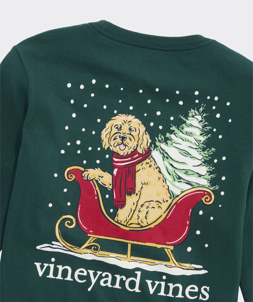 Boys' Doodle Sleigh Long-Sleeve Pocket Tee