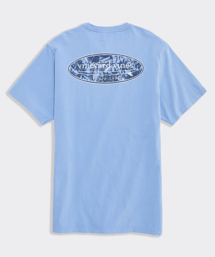 Drift-Dye Palm Surf Logo Short-Sleeve Pocket Tee