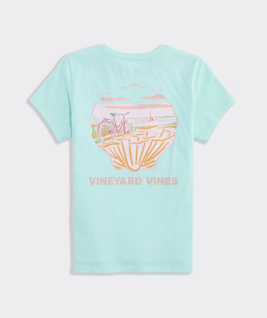 Girls' Seashell Scenic Short-Sleeve Pocket Tee