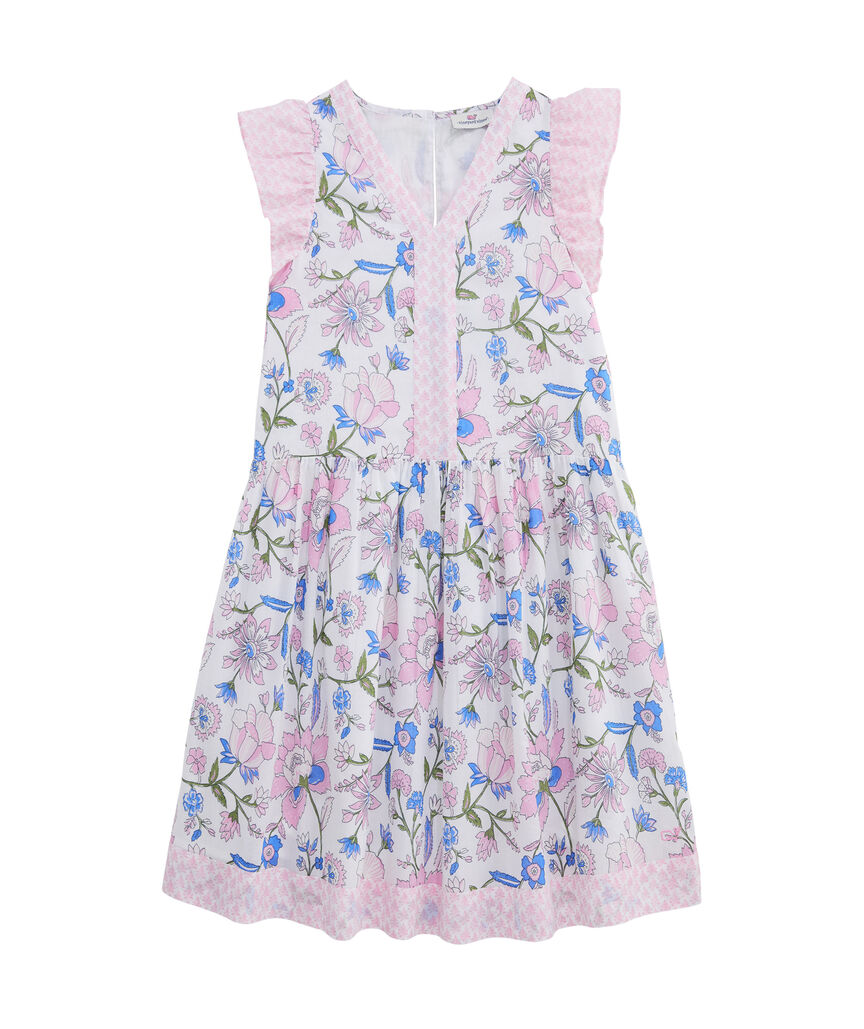 OUTLET Border Flutter Sleeve Dress