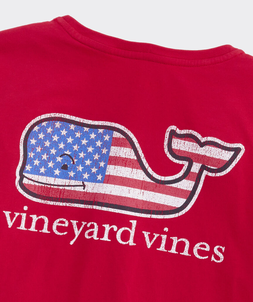 Women's Flag Whale Short-Sleeve Pocket Tee