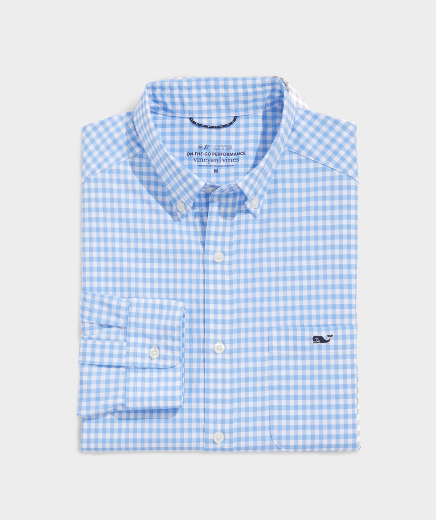 On-The-Go Nylon Gingham Shirt