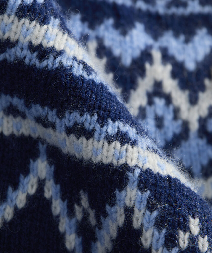 Fair Isle Polo Cardigan