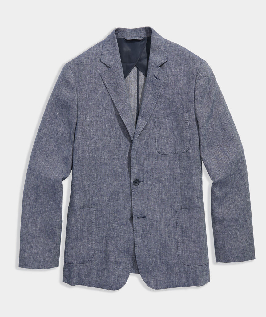 Cotton-Linen Indigo Blazer
