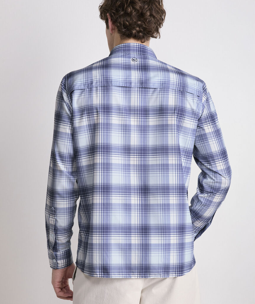 Deepwater Plaid Performance Harbor Shirt