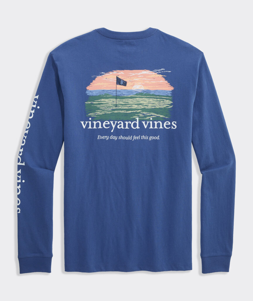 Oceanfront Golf Long-Sleeve Pocket Tee