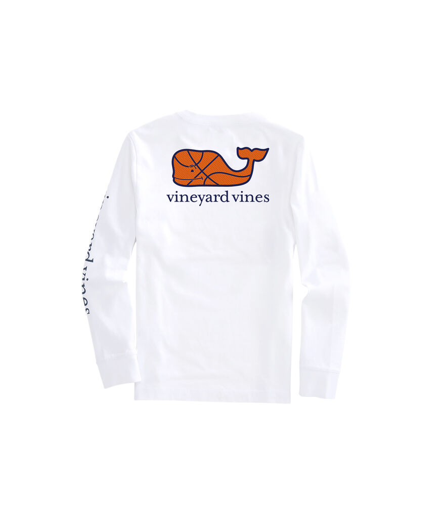 OUTLET Boys' Basketball Whale Long-Sleeve Pocket Tee