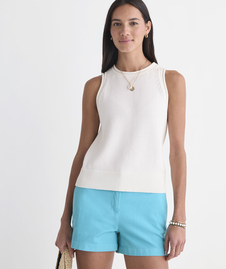 Katie Cotton Rollneck Sweater Tank