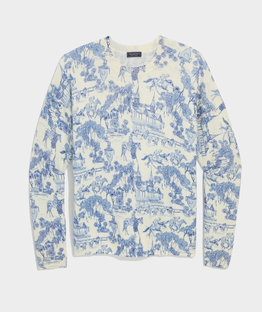 Kentucky Derby Women's Printed Wool Cashmere Sweater