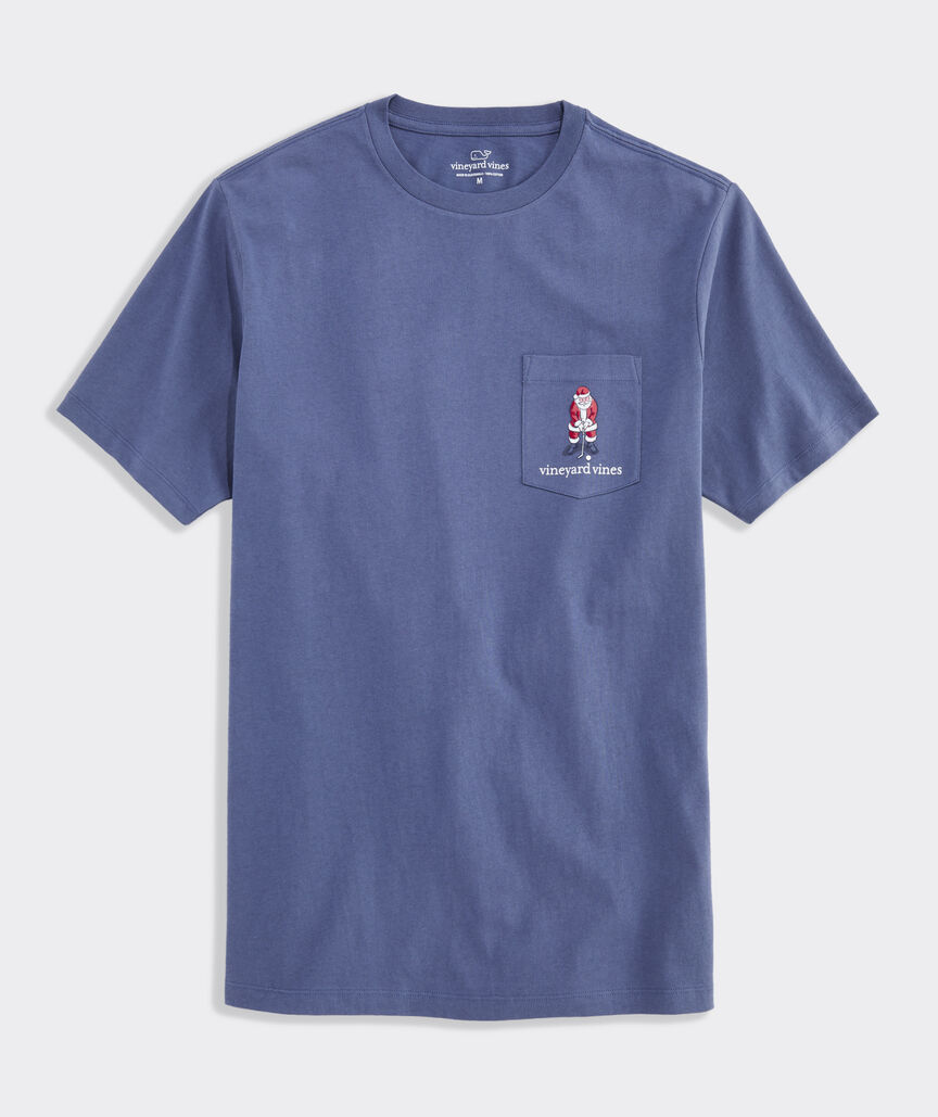Santa Putting Short-Sleeve Pocket Tee