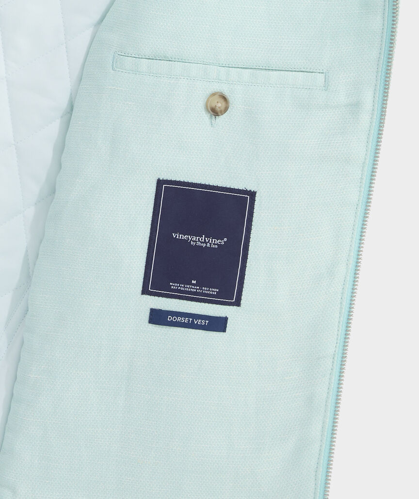 Textured Linen Dorset Quilted Vest