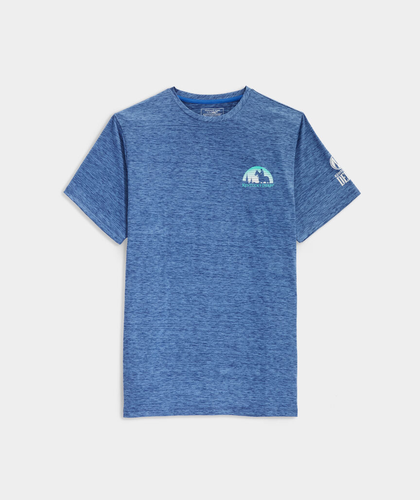 Kentucky Derby Silhouette Short-Sleeve Harbor Performance Tee
