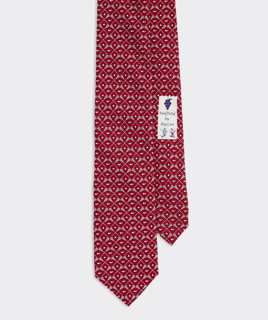 Lacrosse Sticks Silk Tie