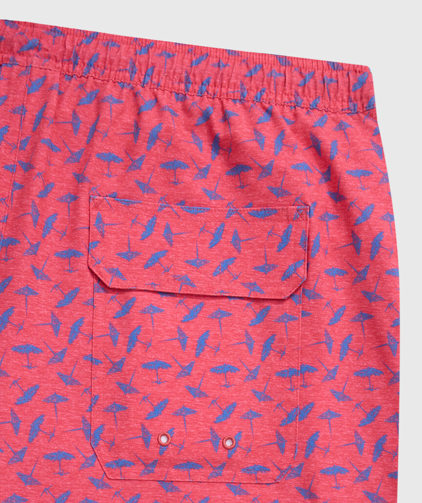 OUTLET 7 Inch Island Umbrellas Chappy Swim Trunks