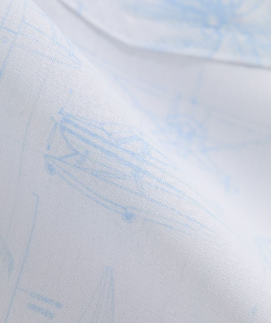 Performance Blueprint To Paradise Short-Sleeve Harbor Shirt