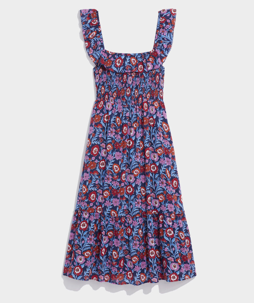 Shop Ivy League Floral Smocked Midi Dress at vineyard vines