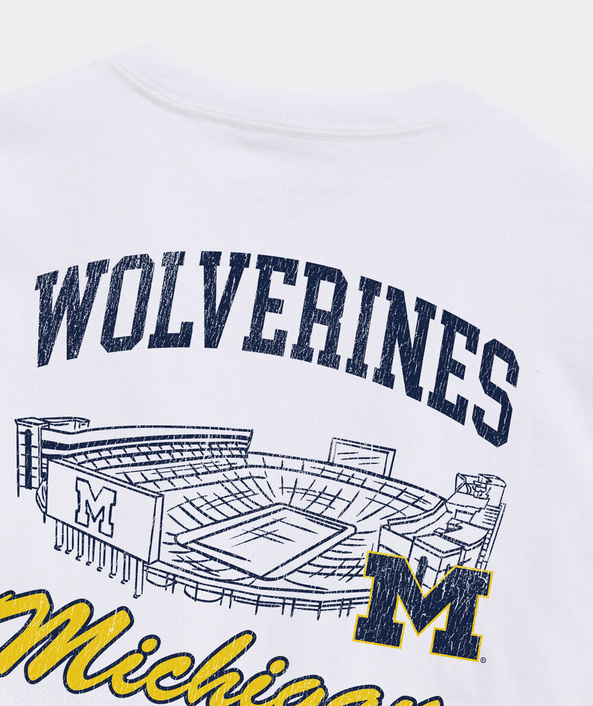 University of Michigan Long-Sleeve Stadium View Pocket T-Shirt