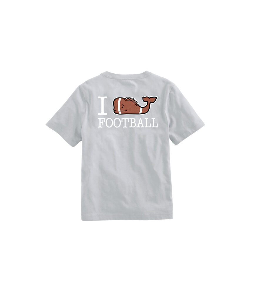 OUTLET Boys' I Whale Football Short-Sleeve Pocket Tee