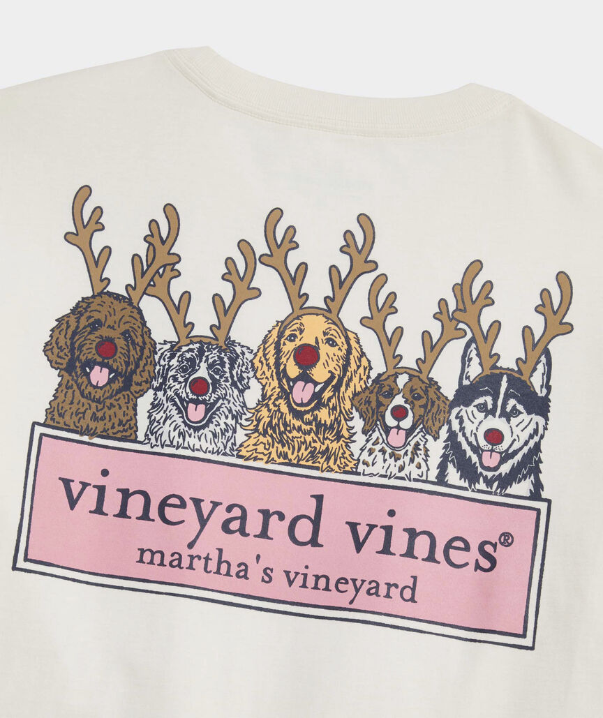 Reindeer Pups Logo Box Long-Sleeve Tee