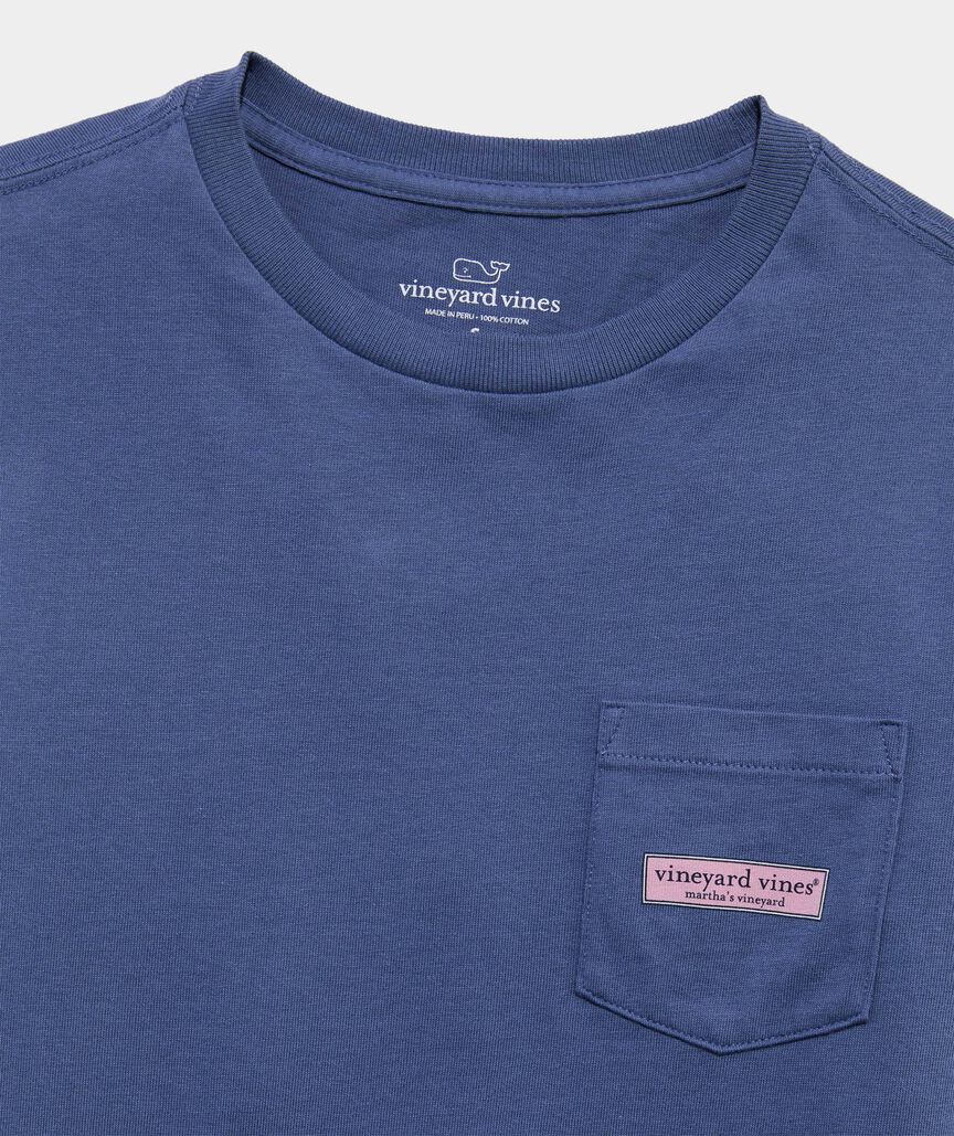 Boys' Classic Logo Box Long-Sleeve Pocket Tee