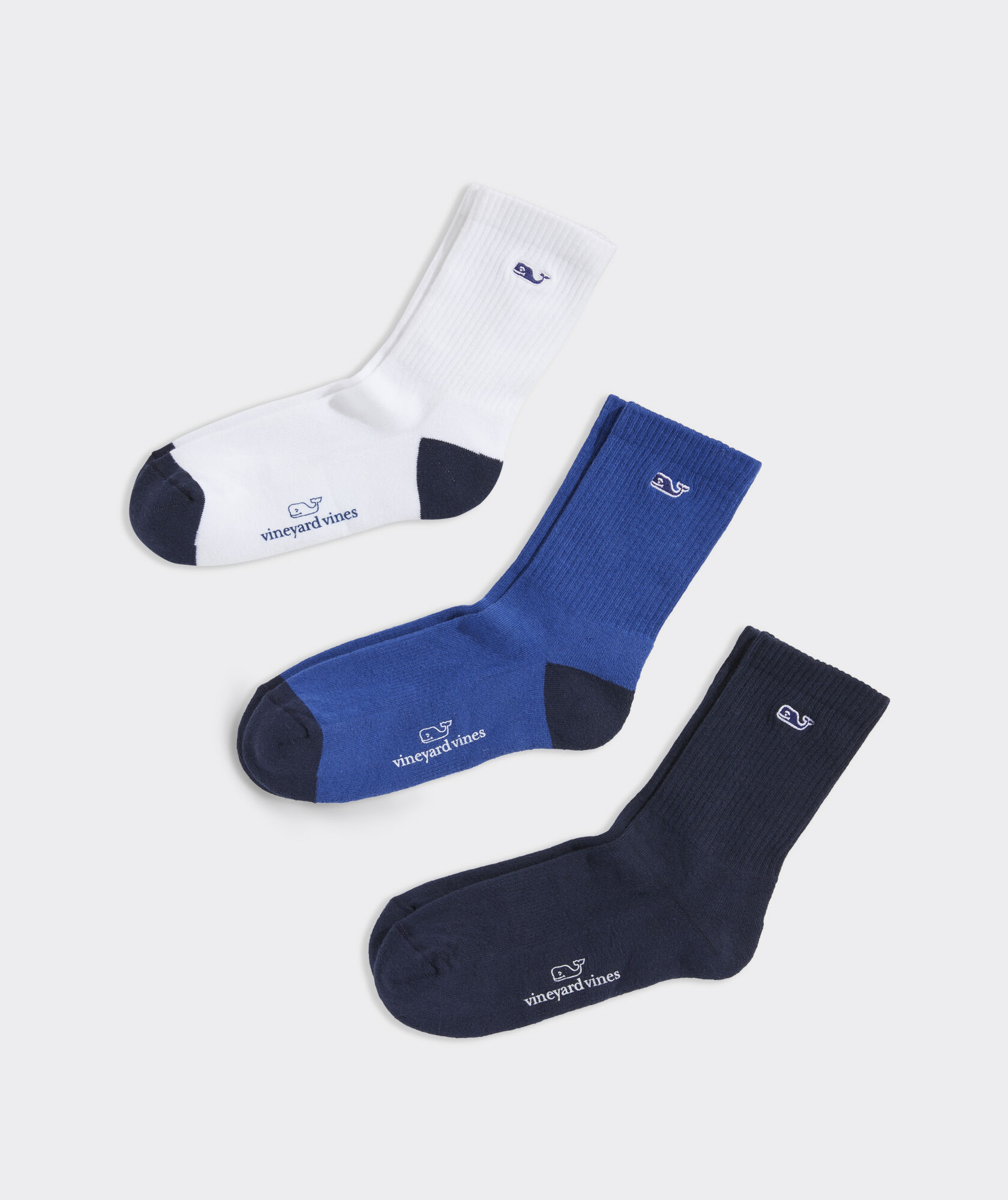 Classic Whale Athletic 3-Pack Socks