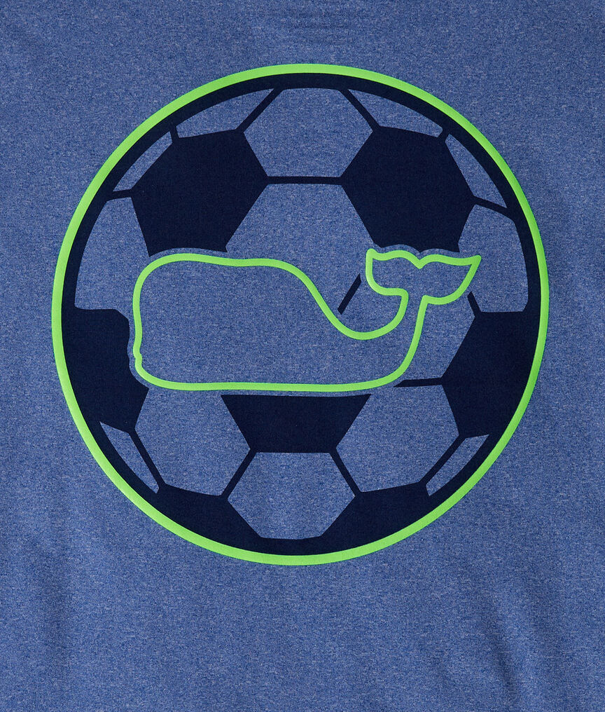 Boys' Soccer Whale Dot Short-Sleeve Performance Tee