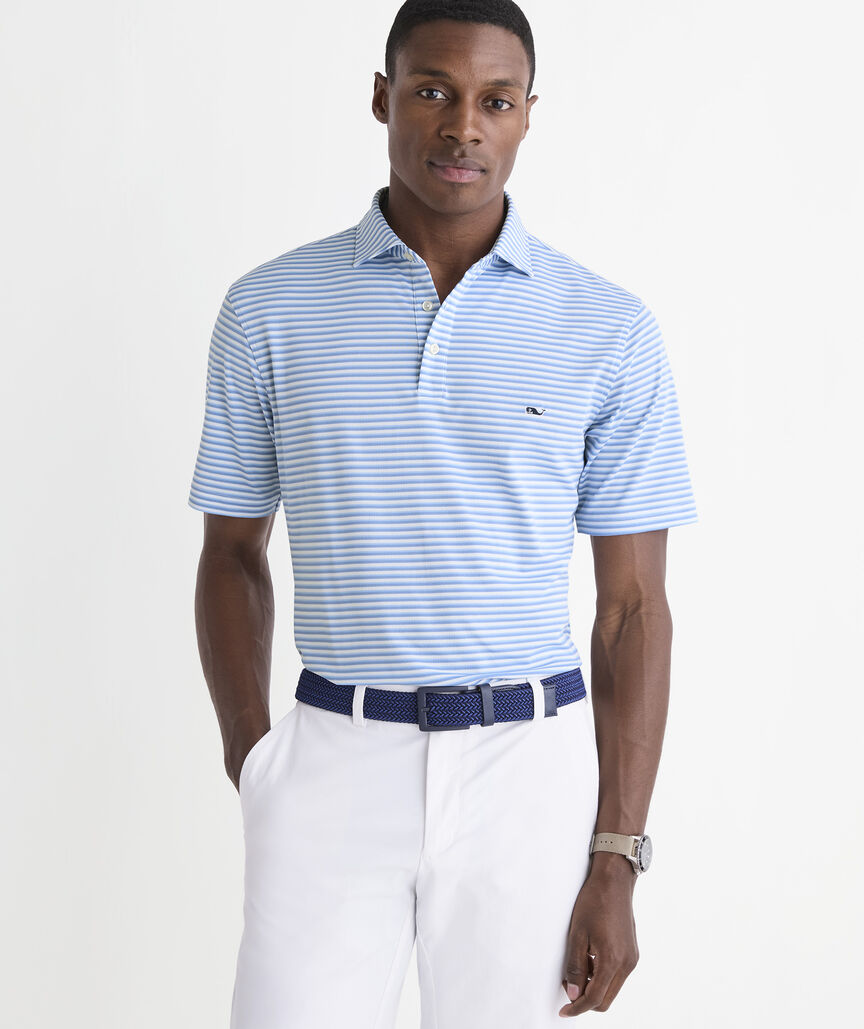 Performance Pique Striped Sankaty Polo