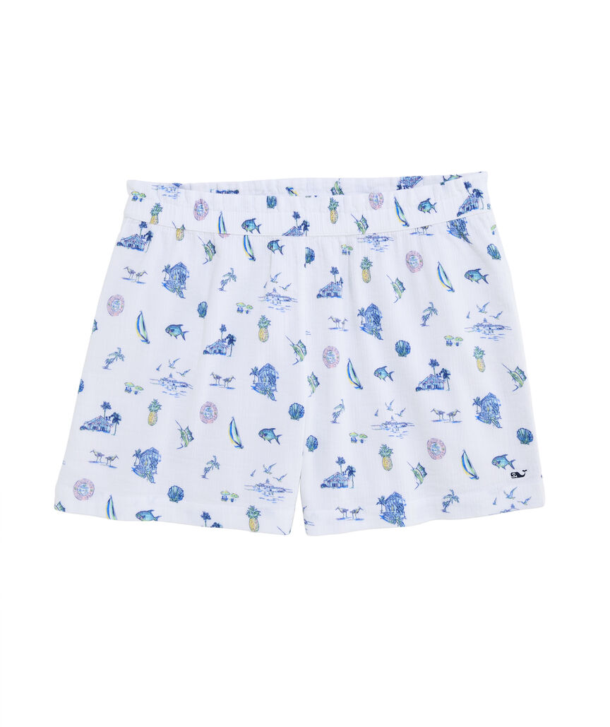OUTLET Printed Gauze Shorts