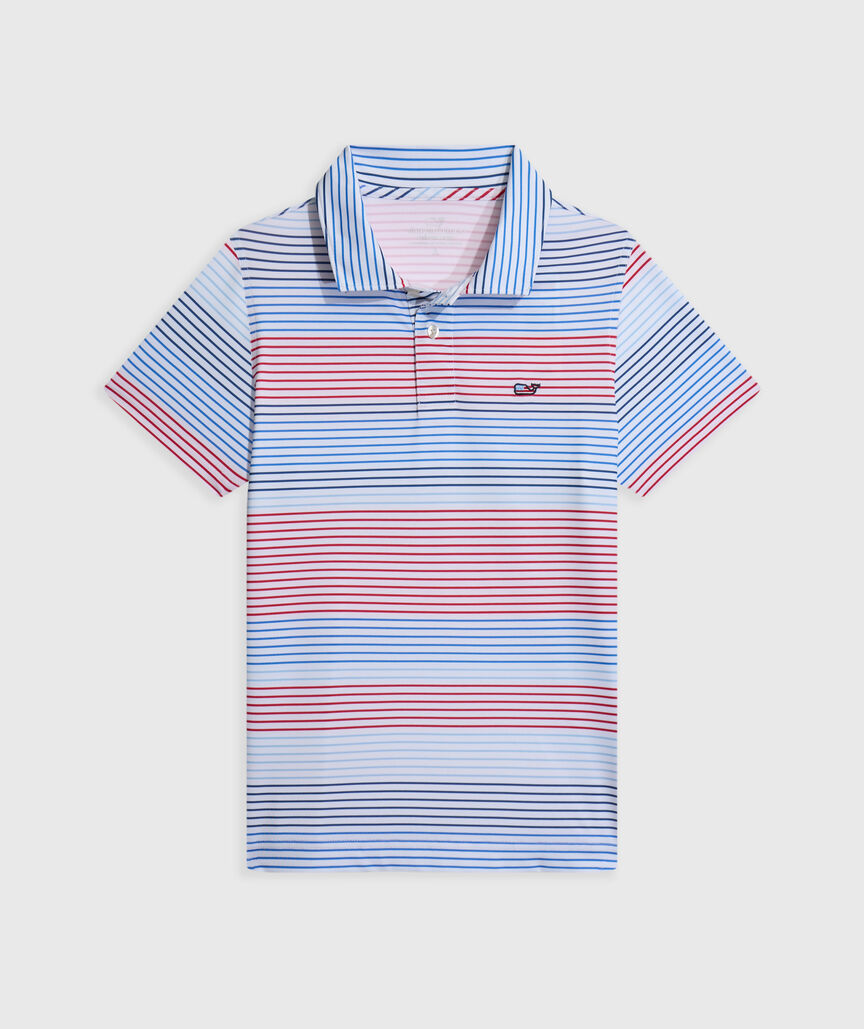 OUTLET Boys' Harborview Stripe Performance Polo