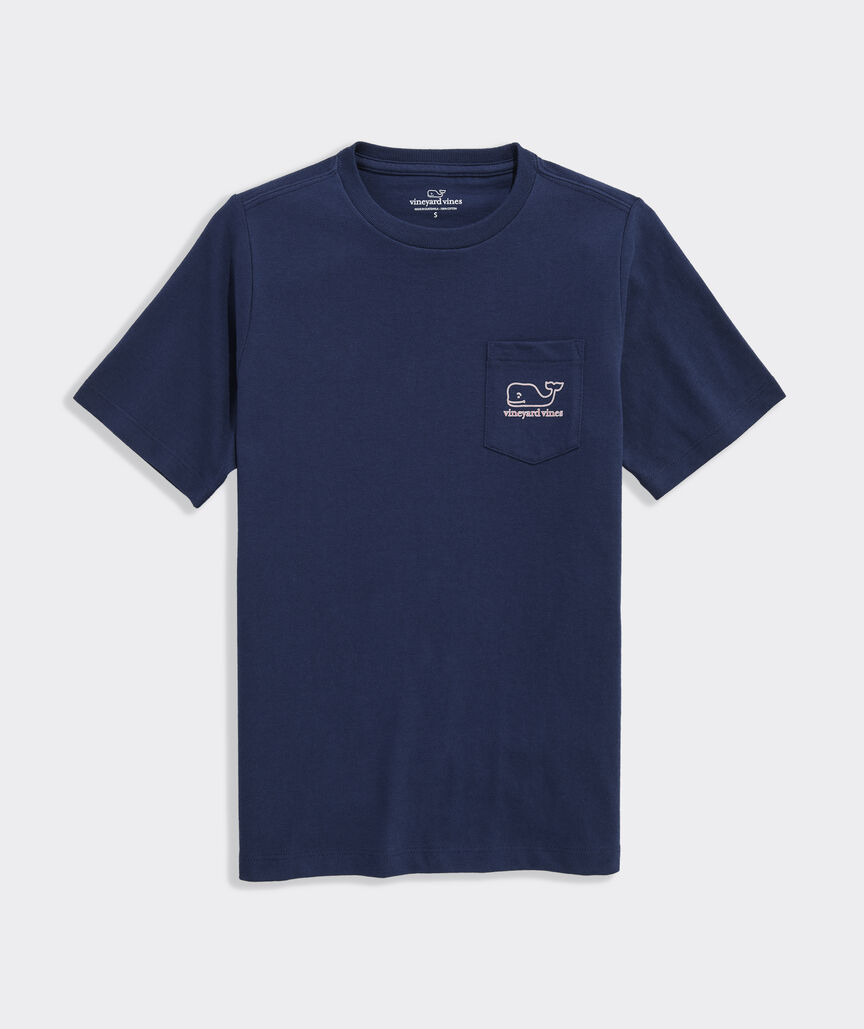 Boys' Stripe Whale Short-Sleeve Pocket Tee