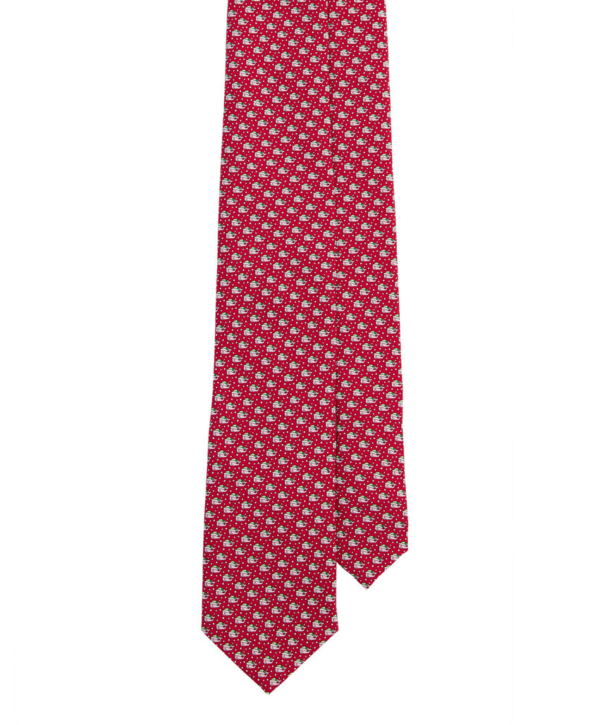 OUTLET Boys' Santa Whale Silk Tie