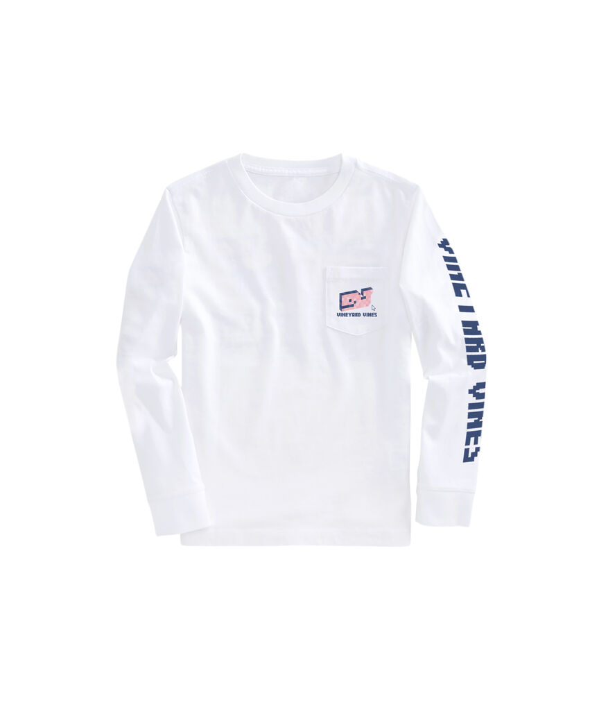 OUTLET Boys' Pixel Whale Pocket Tee