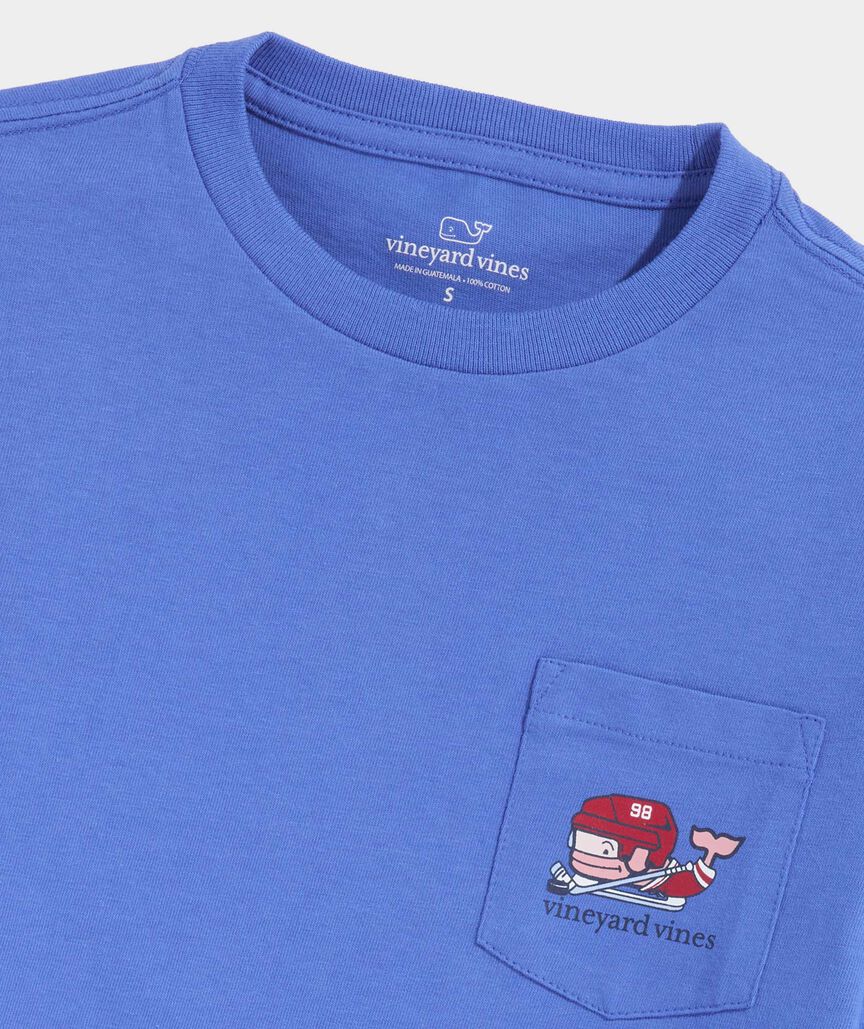 Boys' Hockey Whale Long-Sleeve Pocket Tee