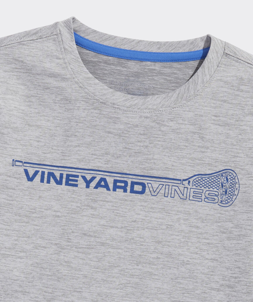 Shop Boys' Lacrosse Stick Outline LongSleeve Harbor Performance Tee at