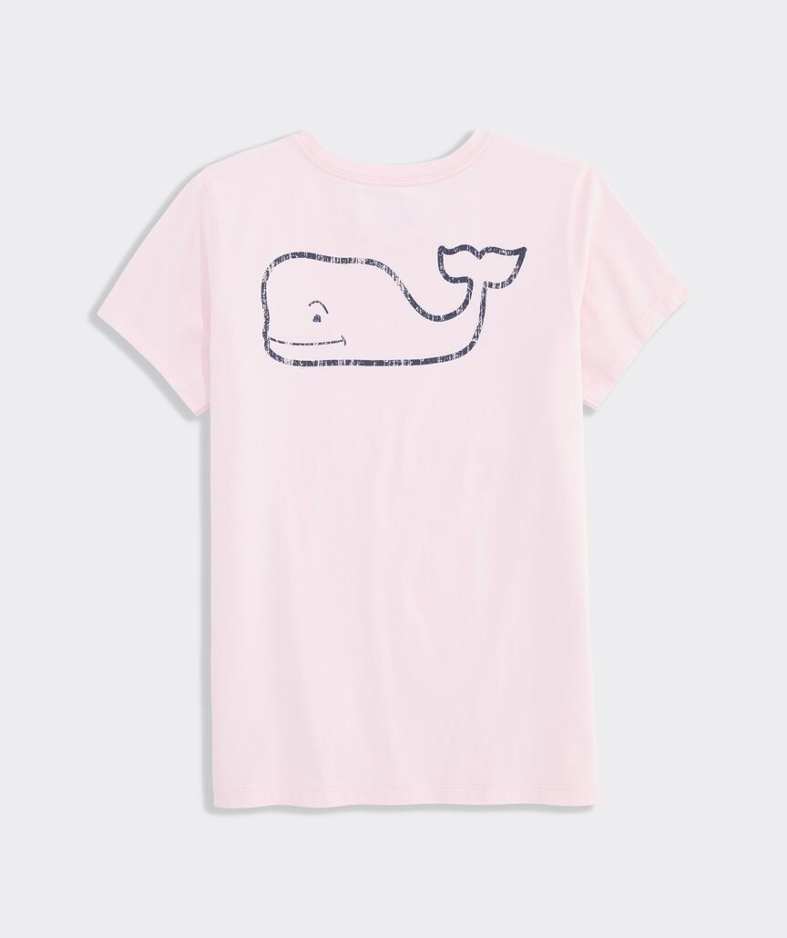 Girls' Garment-Dyed Vintage Whale Short-Sleeve Pocket Tee