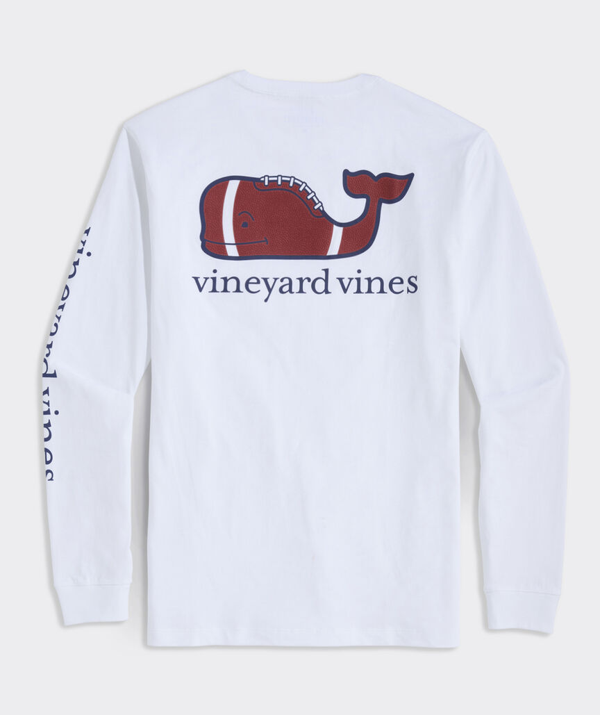 Football Whale Long-Sleeve Pocket Tee