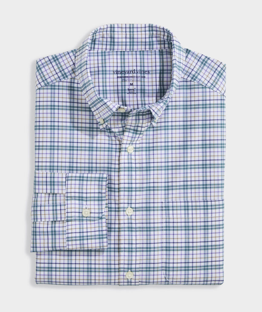 Performance Cotton Plaid Shirt