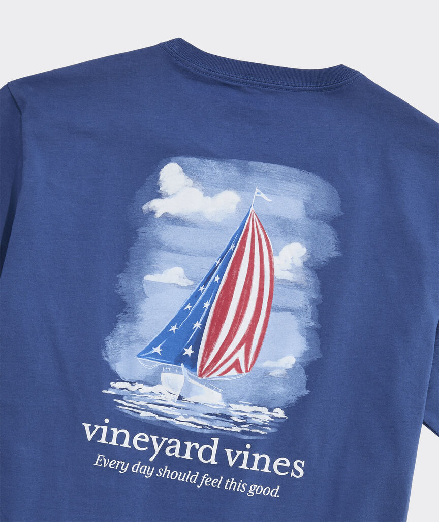 Painted Americana Sail Short-Sleeve Pocket Tee