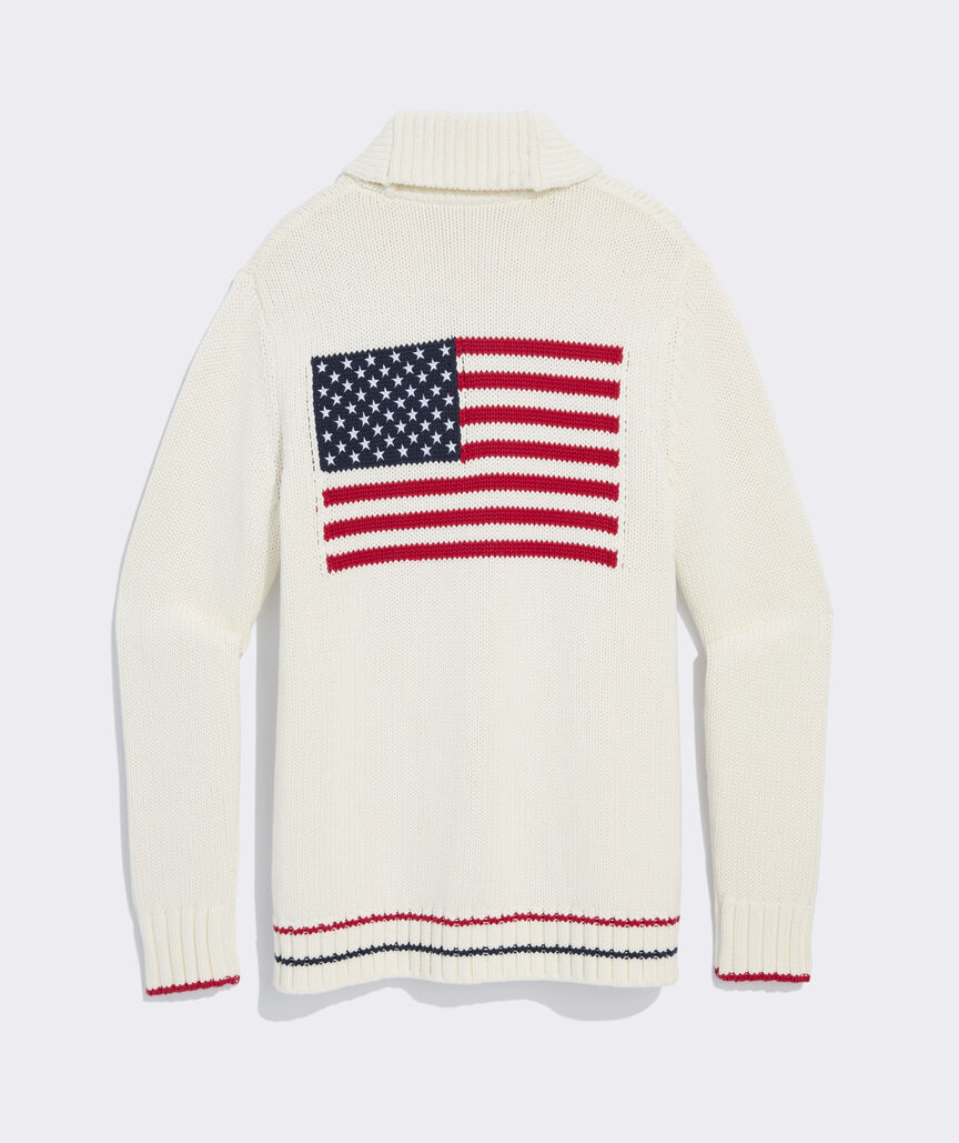 Americana Cotton Shawl Cardigan
